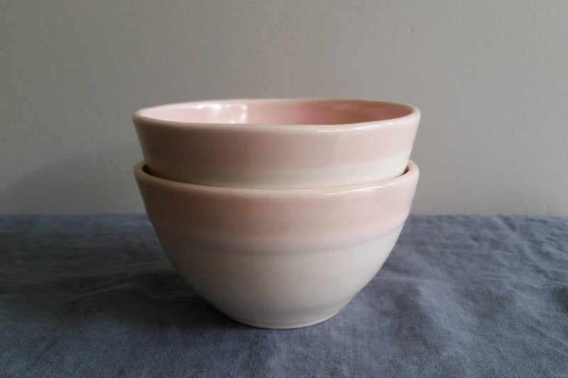 Small Bowl in Light Peddle Pink Glaze by Muddy Marvels Handmade Pottery