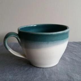 Latte mug - Peacock